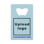 Zakelijk Lichtblauw Rechthoek Flesopener Creditkaart Flessenopener (Voorkant)