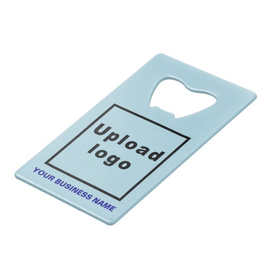 Zakelijk Lichtblauw Rechthoek Flesopener Creditkaart Flessenopener (Achterkant Gekanteld)