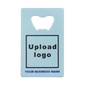 Zakelijk Lichtblauw Rechthoek Flesopener Creditkaart Flessenopener (Achterkant)