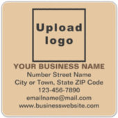 Zakelijk lichte bruine grote vioolvinylSticker Sticker (Voorkant)