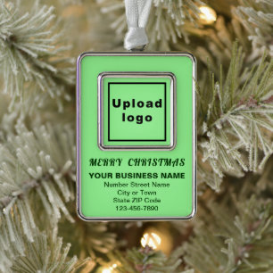 Zakelijk lichtgroen portret rechthoek omhuld verzilverd omlijst ornament