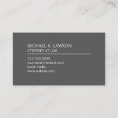 Zakelijk / Lijnaccent (grijs) Visitekaartje (Achterkant)