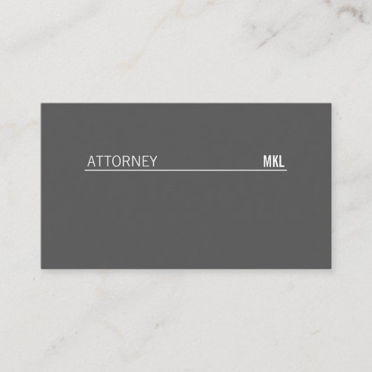 Zakelijk / Lijnaccent (grijs) Visitekaartje (Voorkant)