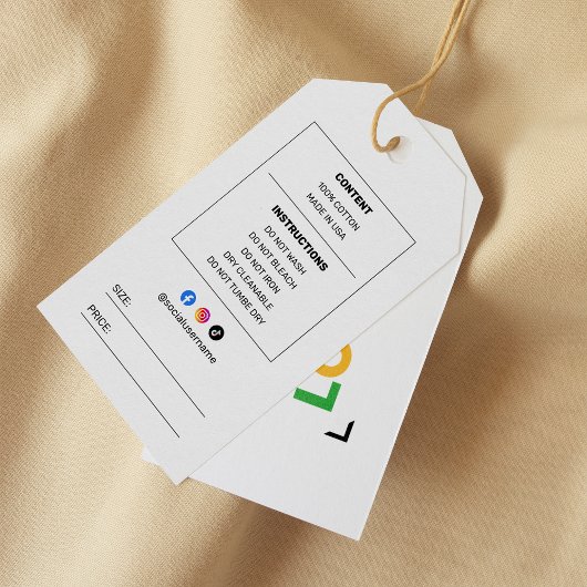 Zakelijk Logo Aangepast Klein Bedrijf Kledinglabel Cadeaulabel