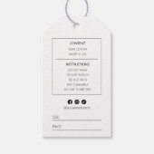 Zakelijk logo aangepast monogram kleding hanglabel cadeaulabel (Voorkant)