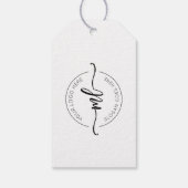 Zakelijk logo aangepast monogram kleding hanglabel cadeaulabel (Achterkant)