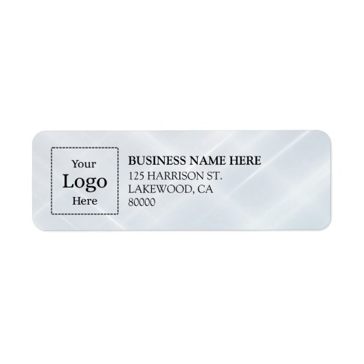 Zakelijk logo aangepast retouradreslabel etiket (Voorkant)