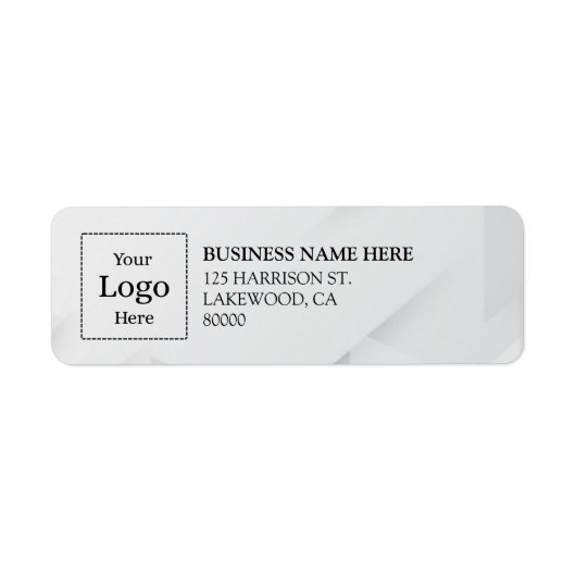 Zakelijk logo aangepast retouradreslabel etiket (Voorkant)