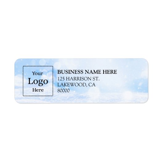 Zakelijk logo aangepast retouradreslabel etiket (Voorkant)