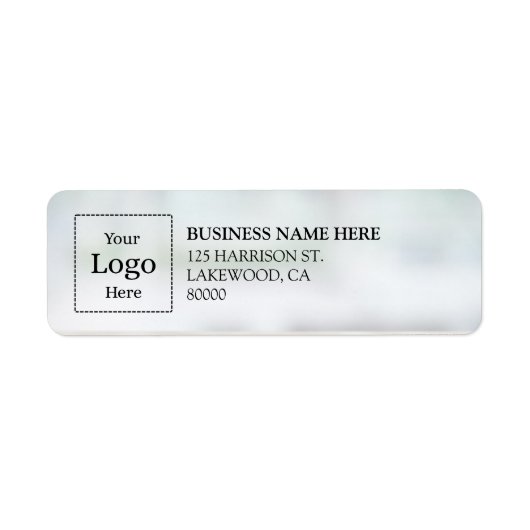 Zakelijk logo aangepast retouradreslabel etiket (Voorkant)