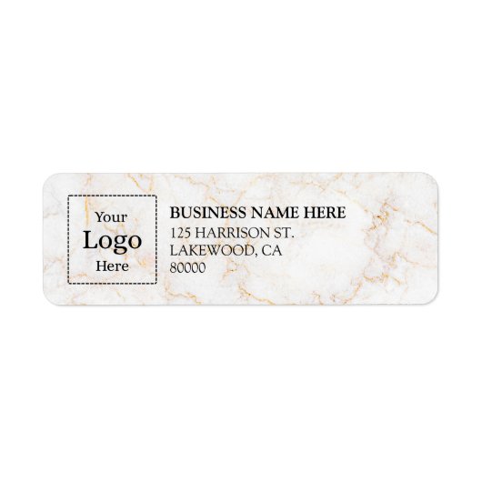 Zakelijk logo aangepast retouradreslabel etiket (Voorkant)