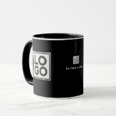 Zakelijk Logo Aangepast Zwart Mok (Voorkant links)