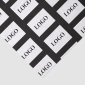 Zakelijk Logo Aangepast Zwart Tissuepapier (Detail)