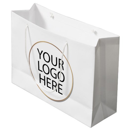 Zakelijk logo | Aangepaste boodschappentassen met Groot Cadeauzakje (Voorkant Gekanteld)
