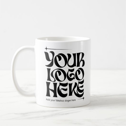 Zakelijk Logo Aangepaste Groovy Sterren Koffiemok (Links)