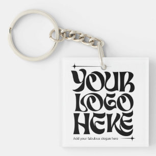 Zakelijk Logo Aangepaste Groovy Sterren Sleutelhanger