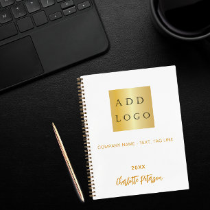 Zakelijk logo aangepaste merk kleur naam script notitieboek