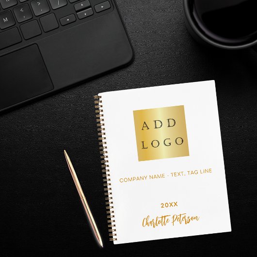 Zakelijk logo aangepaste merk kleur naam script notitieboek