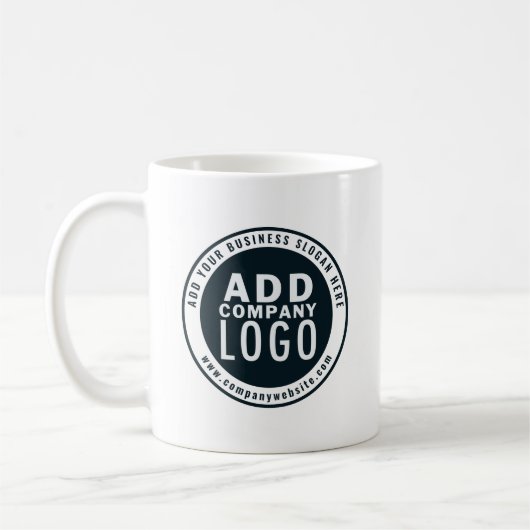Zakelijk Logo Aangepaste Website-adres Koffiemok (Links)
