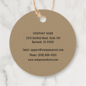 Zakelijk Logo Adres Kraft Label (Achterkant)