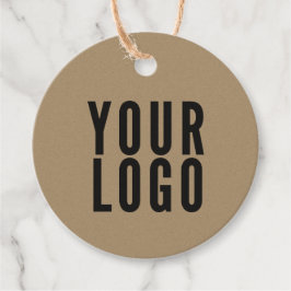 Zakelijk Logo Adres Kraft Label