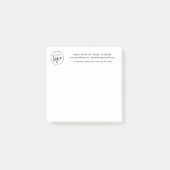 Zakelijk logo & adres Minimaal bedrijf met merknaa Post-it® Notes (Voorkant)