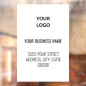 Zakelijk Logo Adres Speciale promotie Raamsticker (Vel 2)