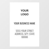Zakelijk Logo Adres Speciale promotie Raamsticker (Vel)