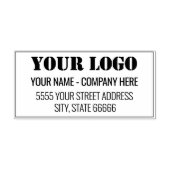 Zakelijk Logo Adres Zelfinkende Stempel Sjabloon (Design)