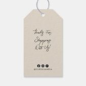 Zakelijk, Logo-adres, zwarte tekst, Label voor lag Cadeaulabel (Achterkant)