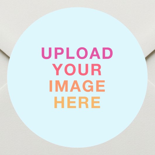 Zakelijk logo afbeelding pastelblauw ronde sticker