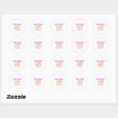 Zakelijk logo afbeelding wit ronde sticker (Vel)