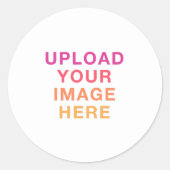 Zakelijk logo afbeelding wit ronde sticker (Voorkant)