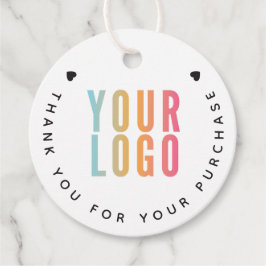 Zakelijk Logo Bedankt Witte Hanglabel met Touw Bedankjes Labels