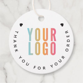 Zakelijk Logo Bedankt Witte Hangtag met Touw Bedankjes Labels