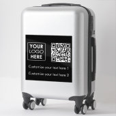 Zakelijk Logo Bedrijf Eenvoudige QR Code Tekst Zwa Sticker (Koffer)