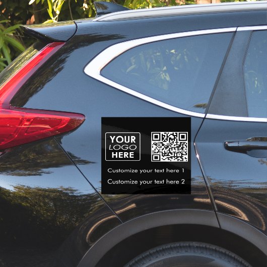 Zakelijk Logo Bedrijf Eenvoudige QR Code Tekst Zwa Sticker (Auto Zijkant)