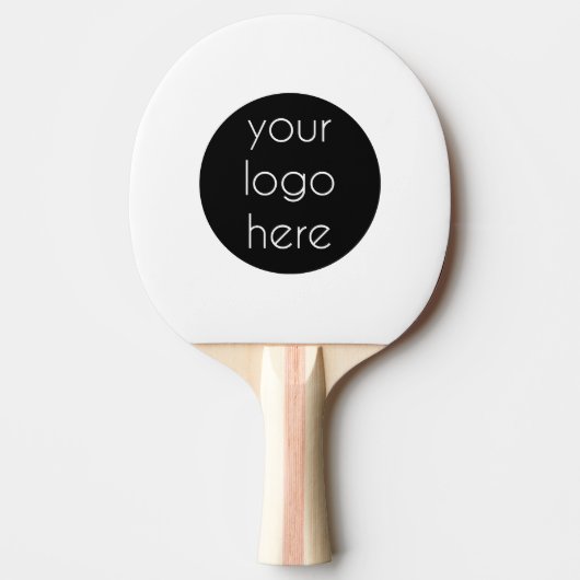 Zakelijk Logo Bedrijf QR Code Tafeltennis Tafeltennisbatje (Voorkant)