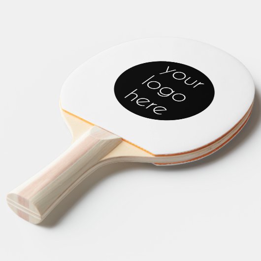 Zakelijk Logo Bedrijf QR Code Tafeltennis Tafeltennisbatje (Voorkant Gekanteld)