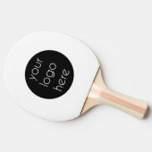 Zakelijk Logo Bedrijf QR Code Tafeltennis Tafeltennisbatje (Zijkant)