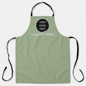 Zakelijk Logo Bedrijf Sage Modern Minimalist Schort (Voorkant)