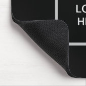 Zakelijk logo Bedrijf Zwart Minimalist Classic Muismat (Hoek)