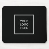 Zakelijk logo Bedrijf Zwart Minimalist Classic Muismat (Voorkant)