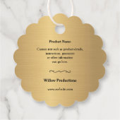 Zakelijk Logo Bedrijfs Ingesneden Gouden Hanglabel Bedankjes Labels (Achterkant)