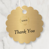 Zakelijk Logo Bedrijfs Ingesneden Gouden Hanglabel Bedankjes Labels (Voorkant)