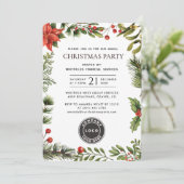 Zakelijk Logo Bedrijfs Kerstfeest Kaart (Staand voorkant)