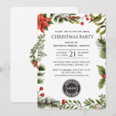 Zakelijk Logo Bedrijfs Kerstfeest Kaart (Voorkant / Achterkant)