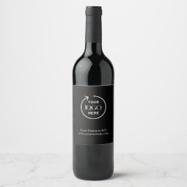 Zakelijk Logo  Bedrijfs Minimaal Design Wijn Etiket