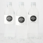 Zakelijk Logo Bedrijfs Minimalistische Bedrijf Waterfles Etiket (Flessen)
