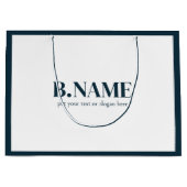 Zakelijk Logo Bedrijfs Professioneel zakelijk Groot Cadeauzakje (Voorkant)